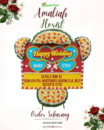 Karangan Papan Bunga Pernikahan di Naikoten Satu