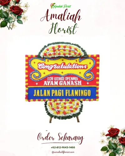 Bunga Papan Congratulation di Naikoten Satu